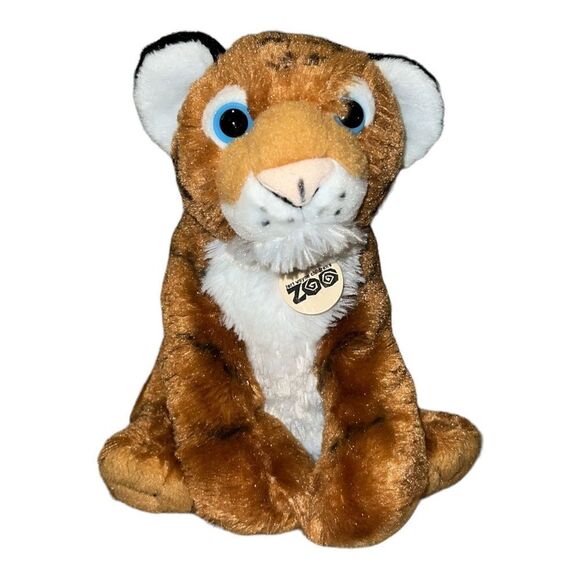 Wild Republic Brown Tiger Plush 12" Fort Wayne Zoo Animal Toy EUC - Picture 1 of 7